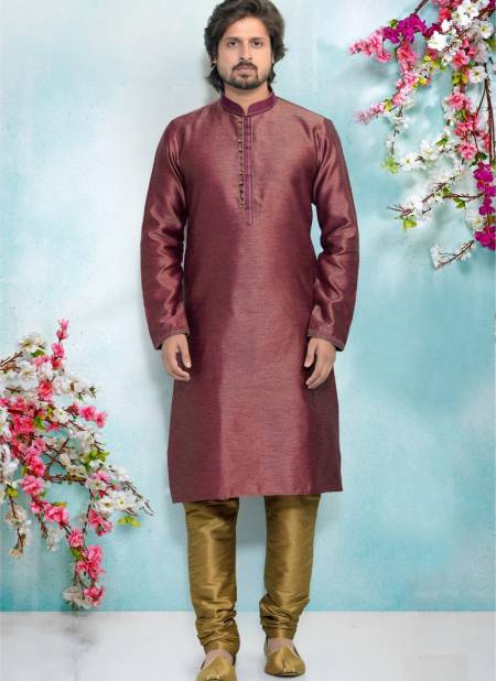 Purple Colour Fancy New Party And Function Wear Traditional Pure Art Banarasi Silk Kurta Pajama Redymade Collection 1032-8389